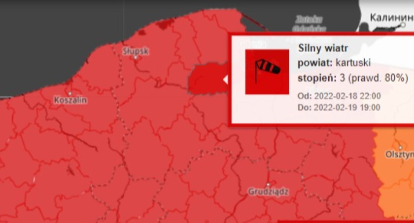 Przed nami kolejna wietrzna noc - wydano ostrzeżenia III stopnia