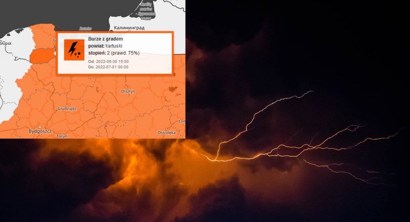 Uwaga na silne burze - wydano ostrzeżenia II stopnia