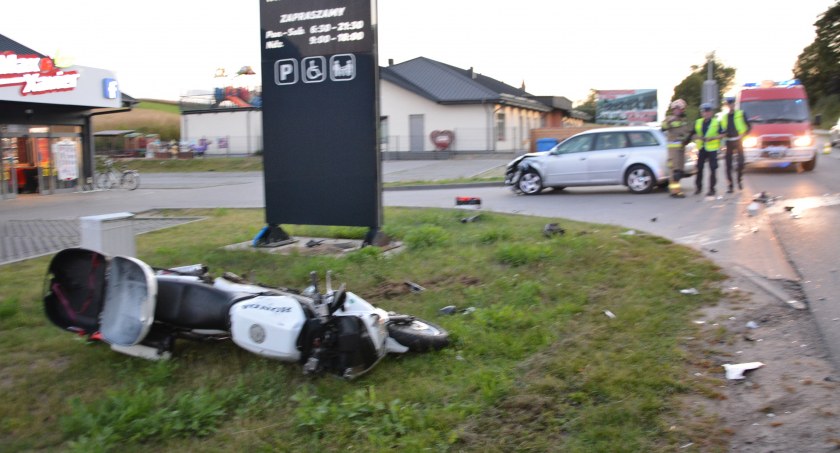 Przodkowo. Zderzenie audi z motocyklem - ranna około 30-letnia motocyklistka
