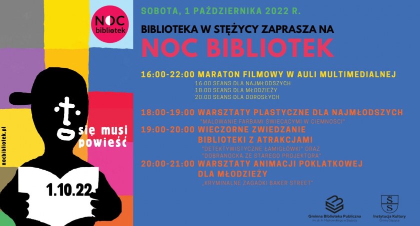Biblioteka w Stężycy zaprasza na Noc Bibliotek 2022