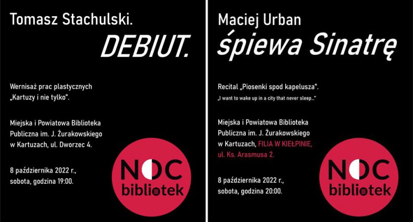 Noc Bibliotek w Kartuzach i Kiełpinie