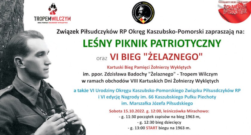 Mirachowo. Leśny Piknik Patriotyczny i VI Bieg Żelaznego