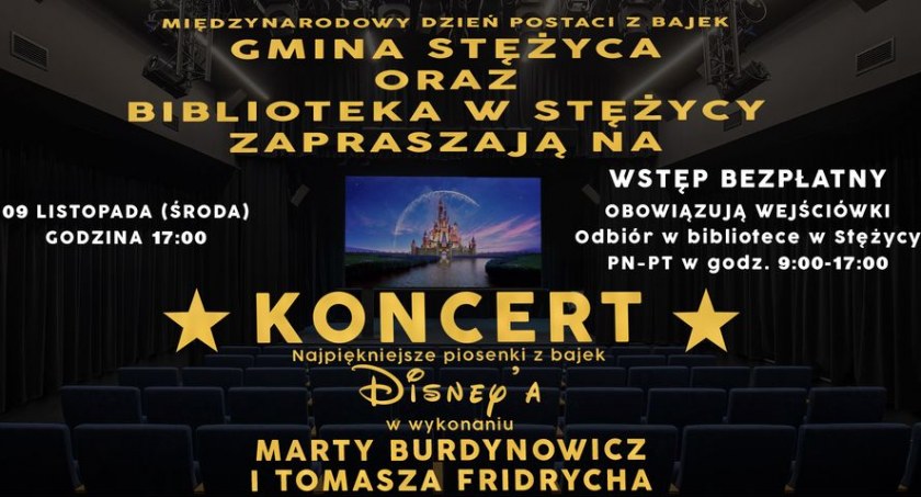 Stężyca. Koncert najpiękniejszych piosenek z bajek Disneya