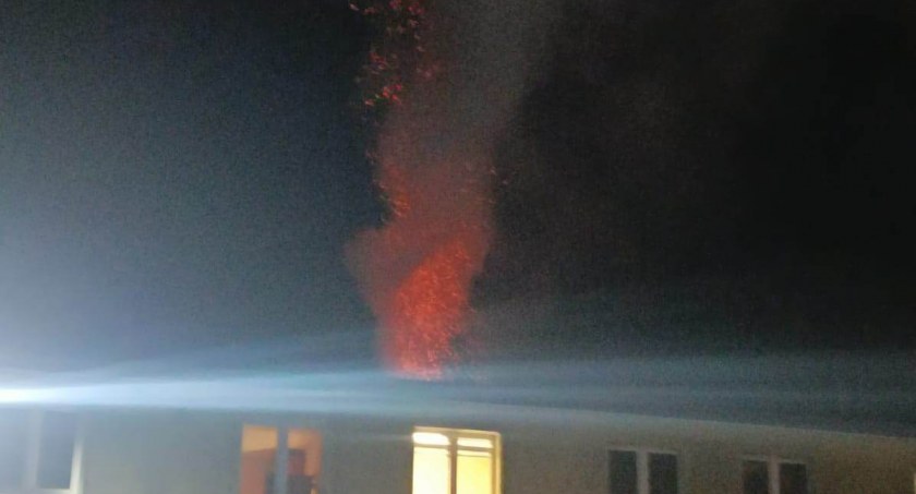 Sulęczyno.  Pożar w urzędzie gminy 