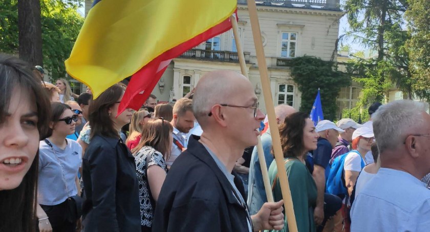 Kaszubi na marszu wolności w Warszawie