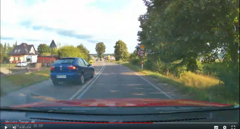 Mistrz kierownicy - wyprzedzanie na podwójnej ciągłej prawie na 