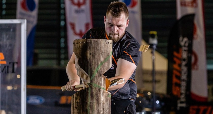 Strażak OSP Sierakowice brązowym medalistą Mistrzostw Europy w Timbersport