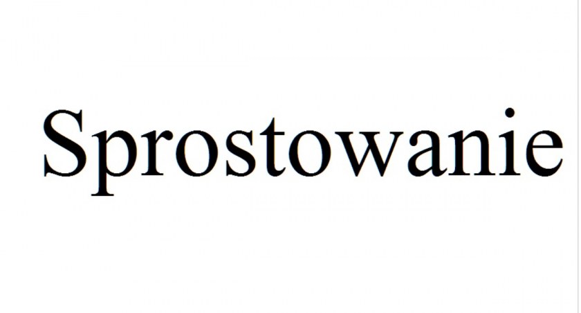 Sprostowanie Regionalnej Dyrekcji Ochrony Środowiska w Gdańsku