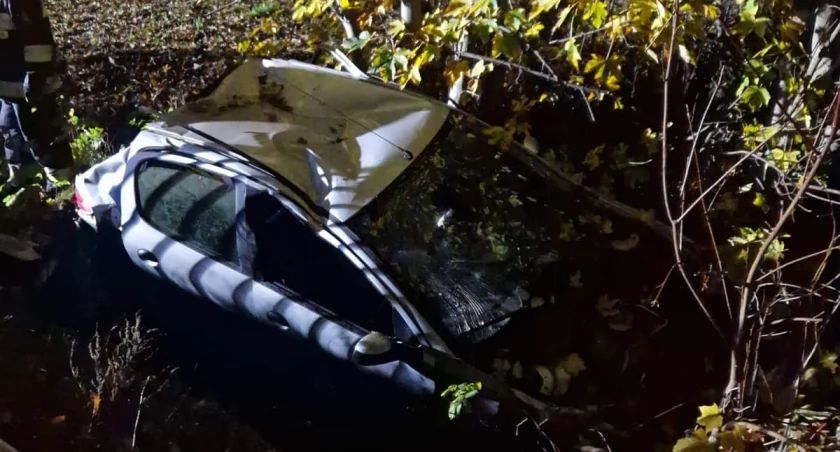 Kawle. 44-latka dachowała peugeotem - była pijana