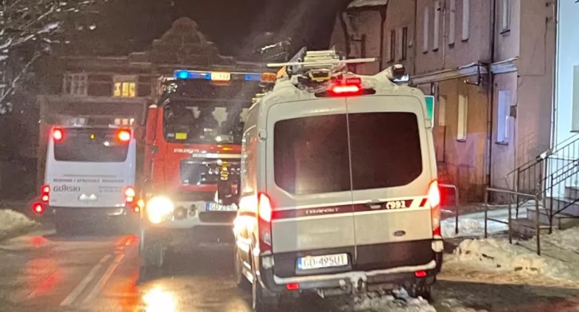 Kartuzy. Pożar przy ulicy Gdańskiej 
