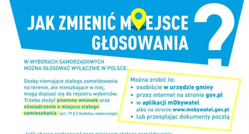 Chcesz zmienić miejsce głosowania? To już ostatni moment na złożenie wniosku