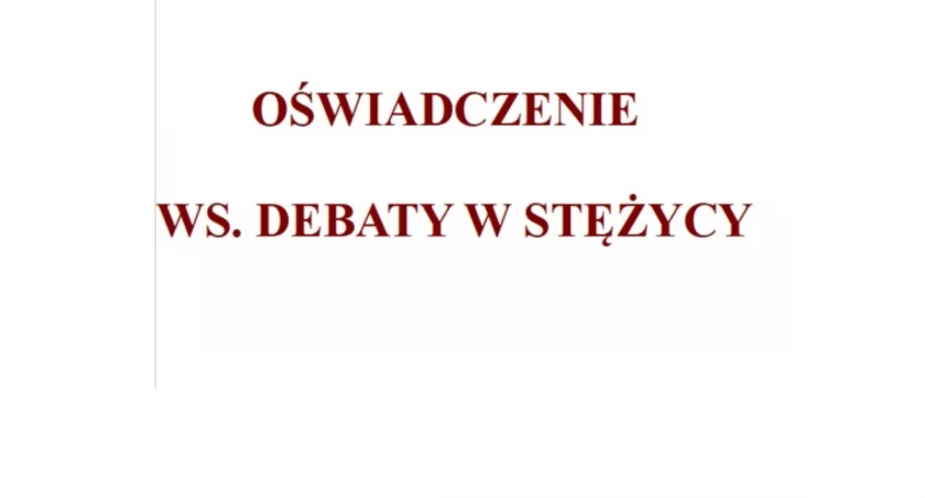 Oświadczenie lokalnych mediów ws. „debaty” kandydatów na wójta Stężycy