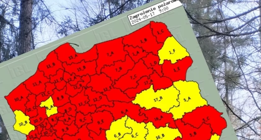 Nadleśnictwo apeluje o szczególną ostrożność - zagrożenie pożarowe!