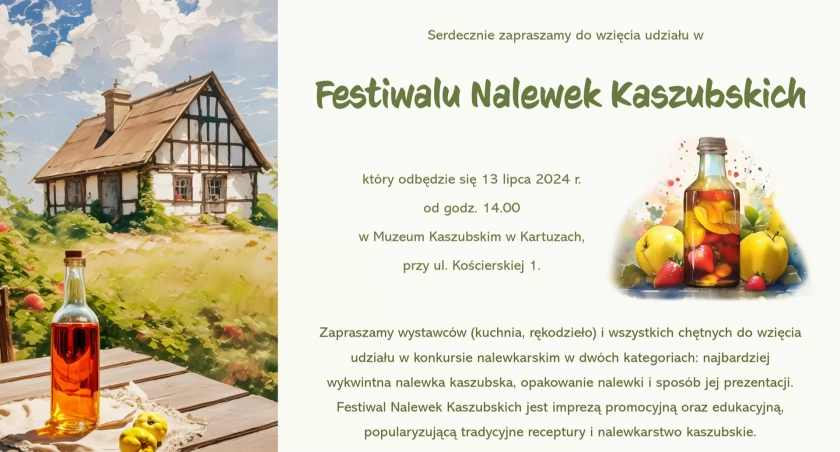Już niebawem w Kartuzach odbędzie się Festiwal Nalewek Kaszubskich