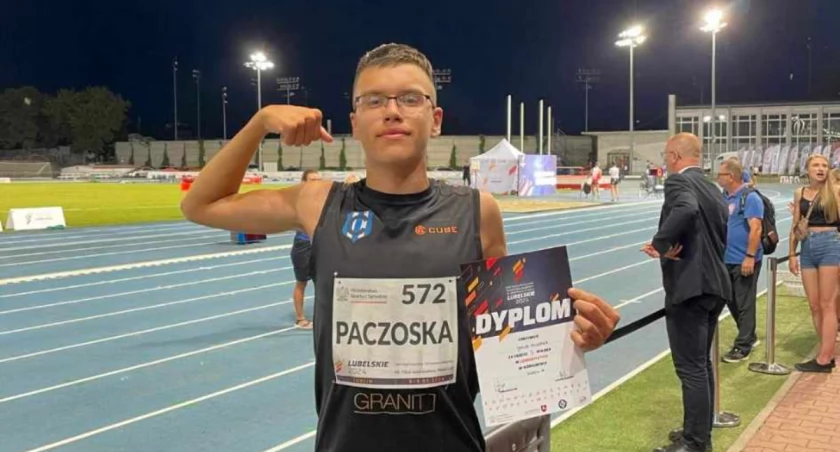Jakuba Paczoska ustanowił życiowy rekord na ogólnopolskiej olimpiadzie młodzieży w lekkoatletyce