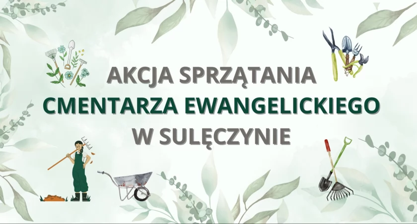 Sulęczyno. Akcja sprzątania cmentarza ewangelickiego