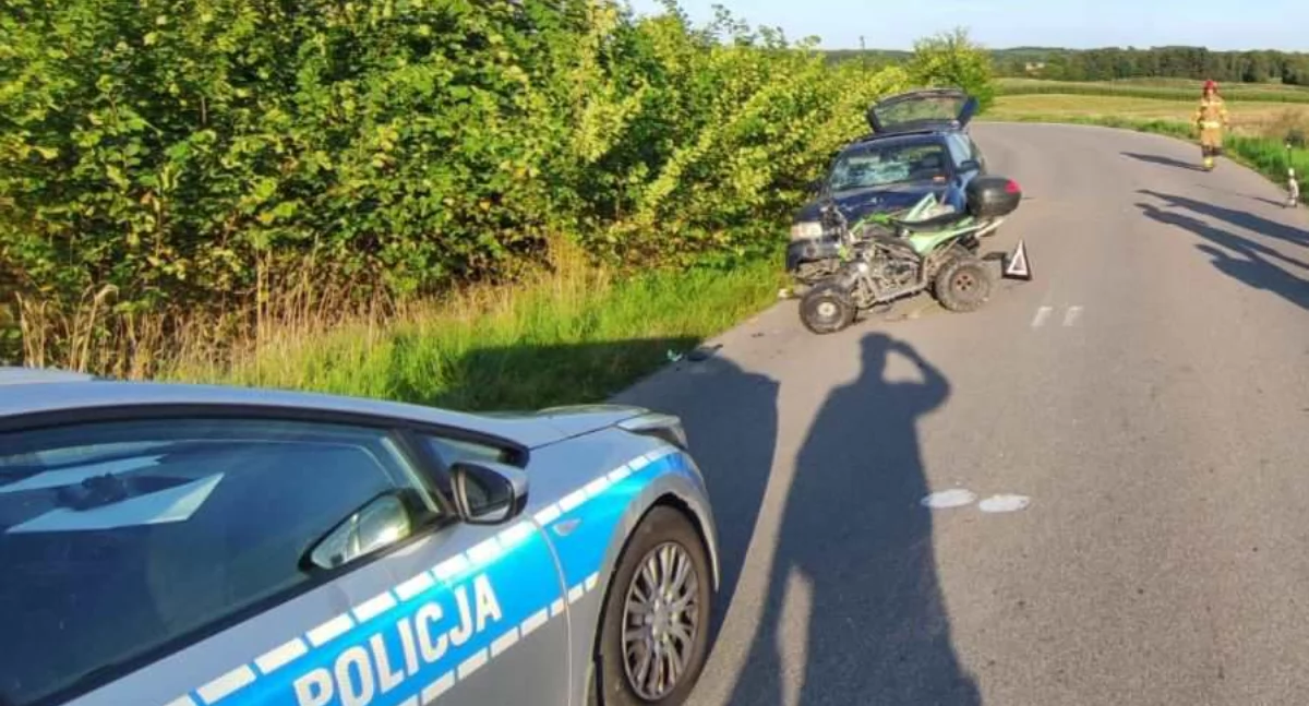 Poważny wypadek z udziałem samochodu i quada w Kameli 