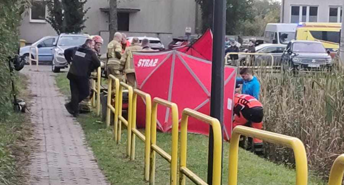 Żukowo. Ciało kobiety w stawie przy ulicy Pożarnej 