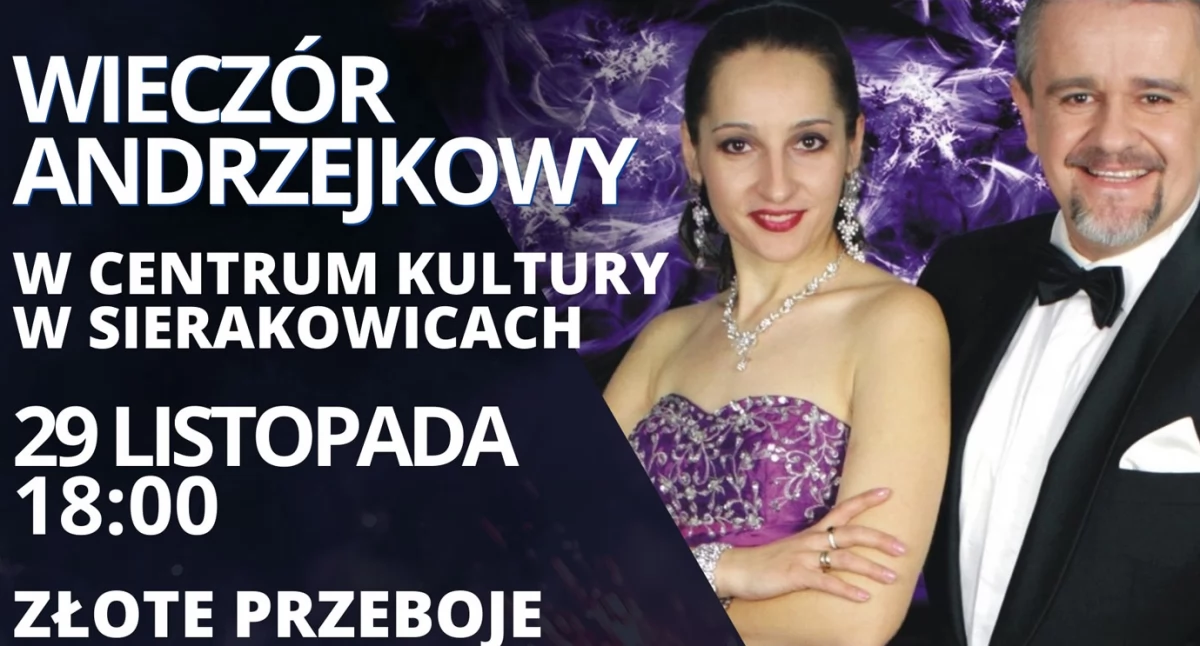 Sierakowice. Wieczór Andrzejkowy ze złotymi przebojami lat 70. i 80.