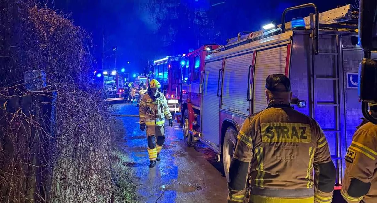 Leźno. Płonął budynek mieszkalny