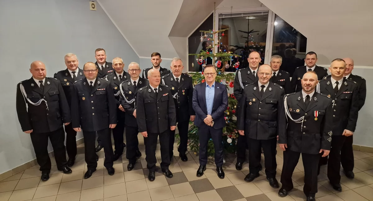 Wigilijne posiedzenie zarządu OSP w Kłosowie
