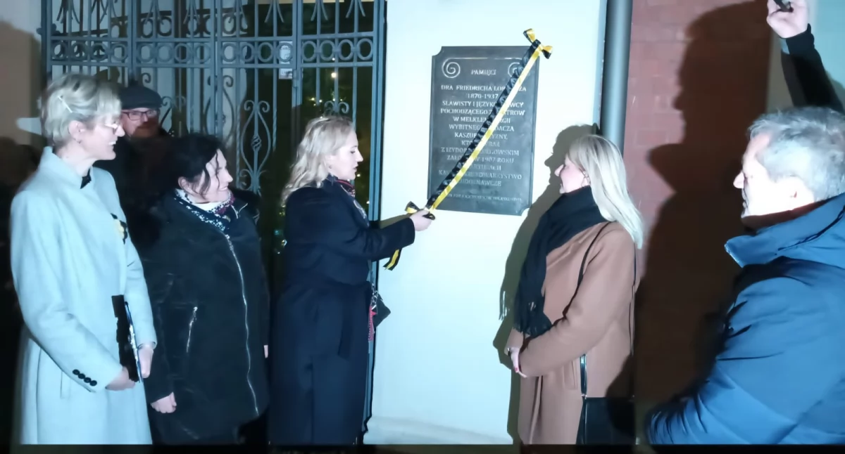 Odsłonięcie tablicy upamiętniającej badacza kaszubszczyzny Friedricha Lorentza