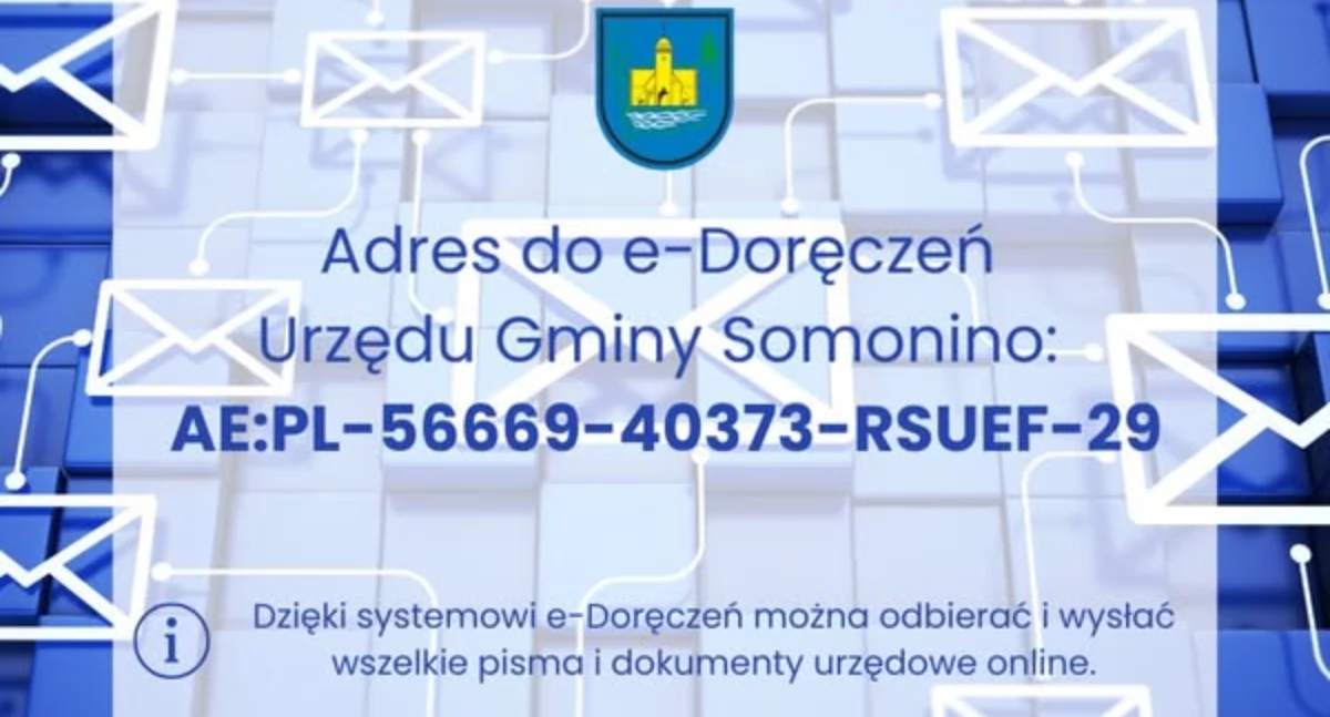 Nowoczesne rozwiązanie w urzędzie gminy Somonino. e-Doręczenia dostępne dla mieszkańców