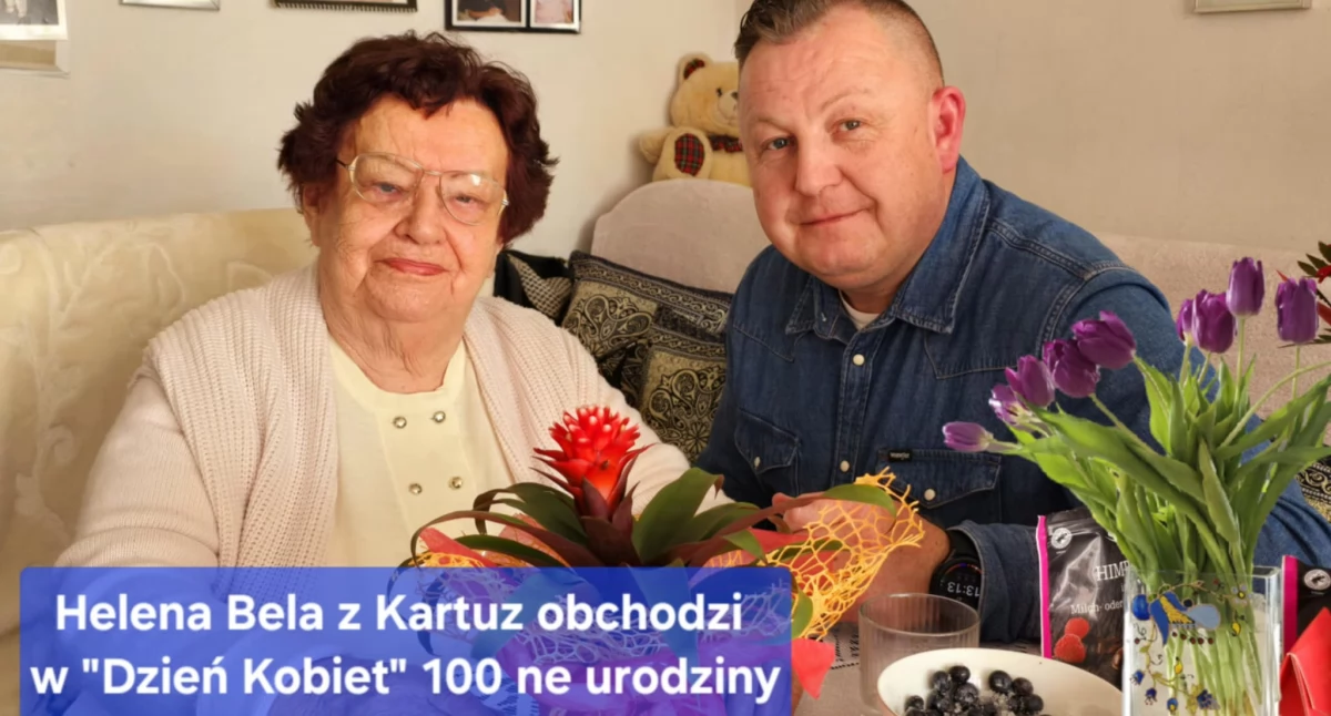 Helena Bela z Kartuz obchodzi 100. urodziny w Dzień Kobiet. Reportaż Artura Sochy [video]