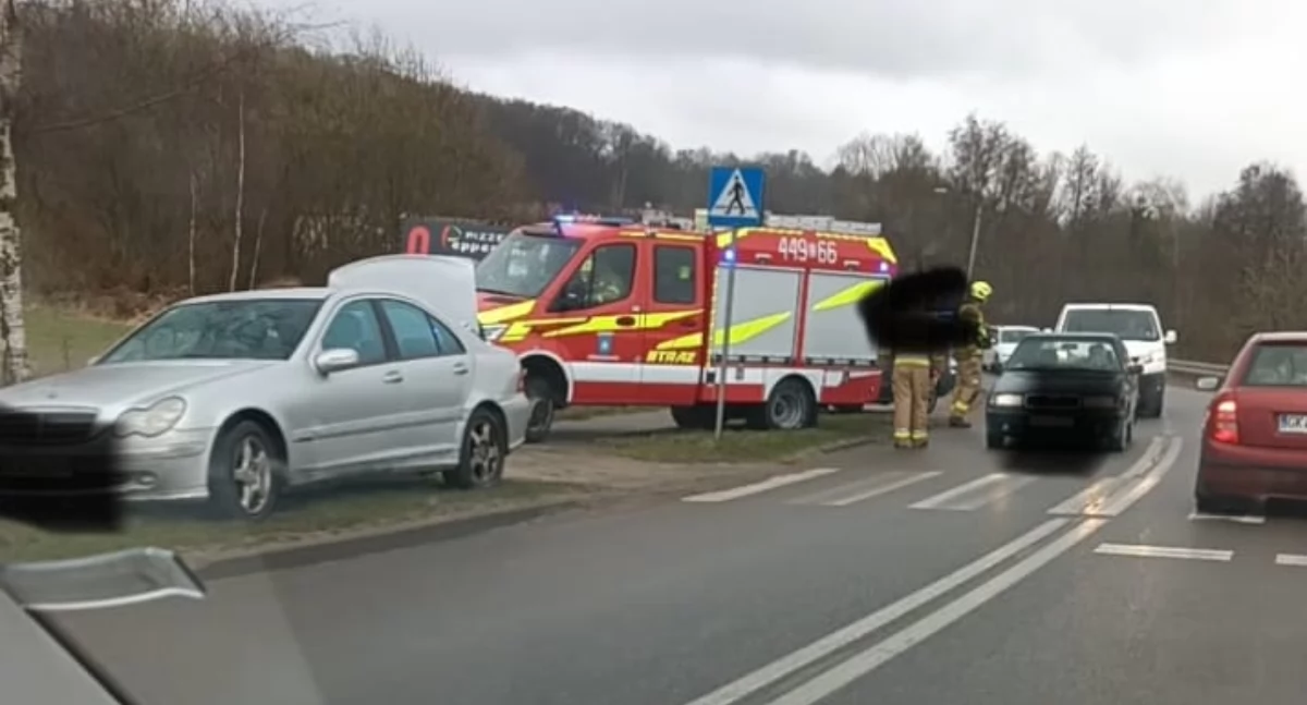 Kolizja w Somoninie, ul. Wolności