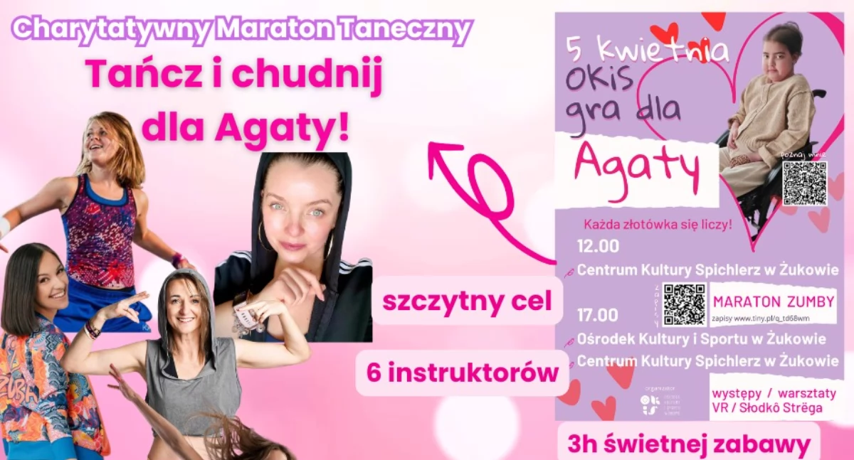 Żukowo. Charytatywny Maraton Taneczny dla Agaty Biedrzyckiej - jeśli tylko możesz, przyjdź!