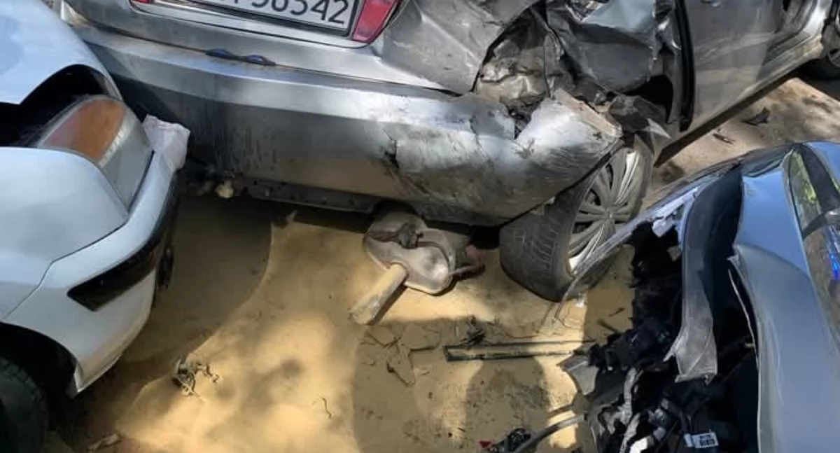 Karwacja. Kolizja czterech samochodów