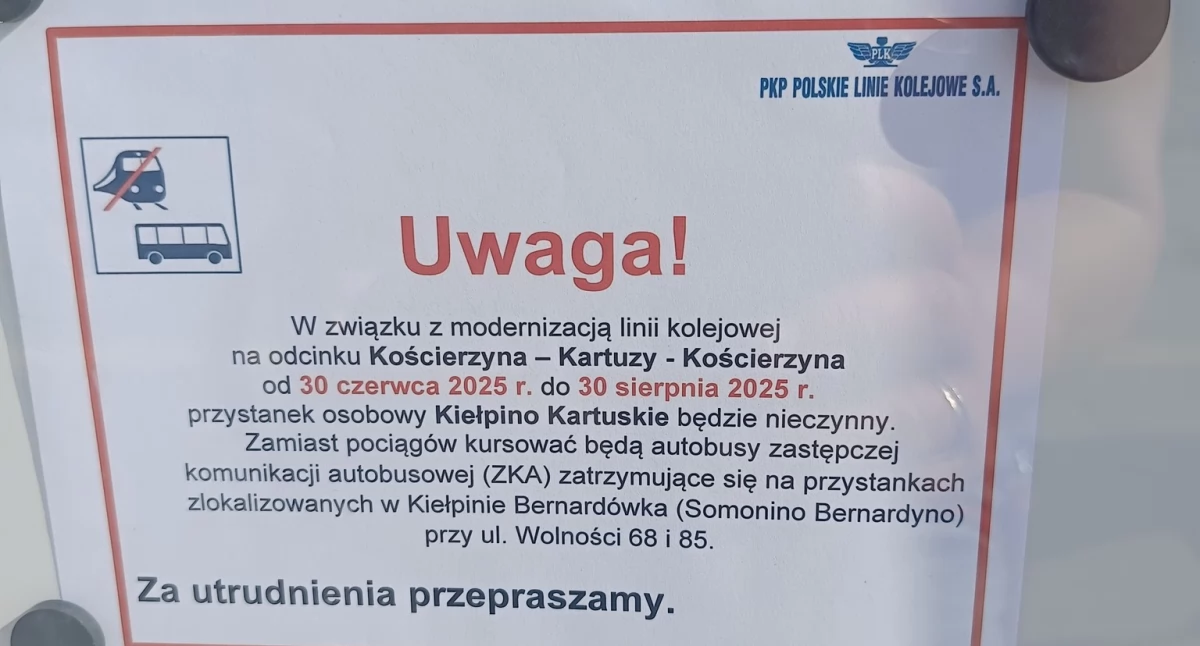 Kiełpino poza trasą linii kolejowej 201. Mieszkańcy pytają: 