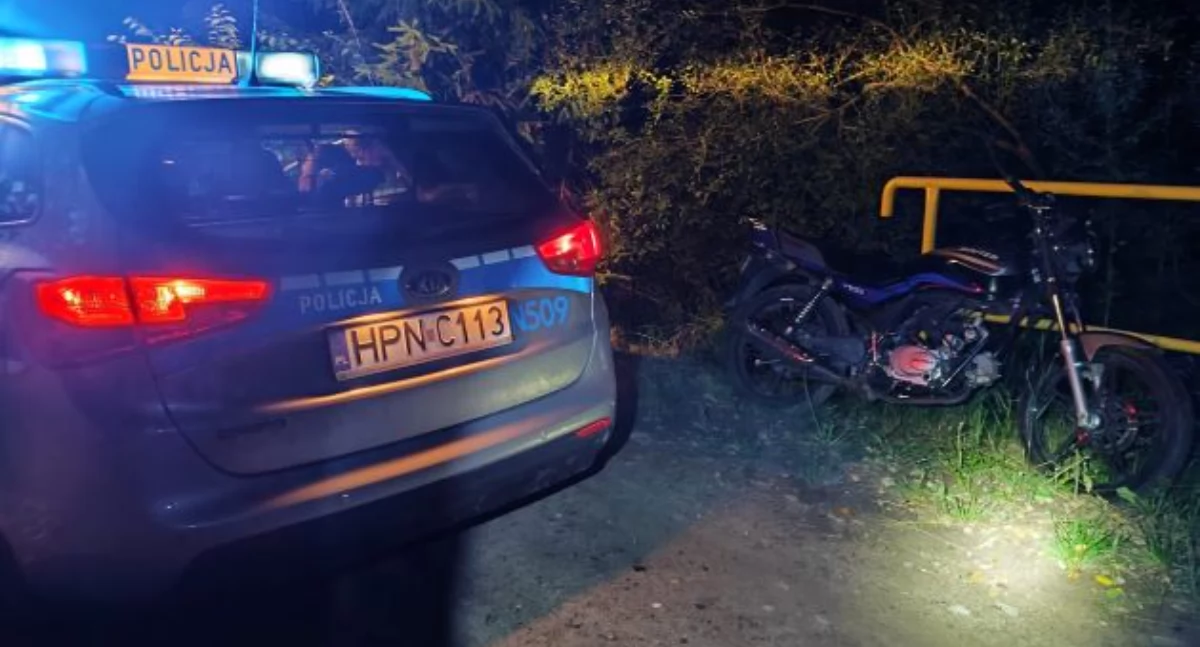 Pijany kierowca motoroweru sprawcą kolizji