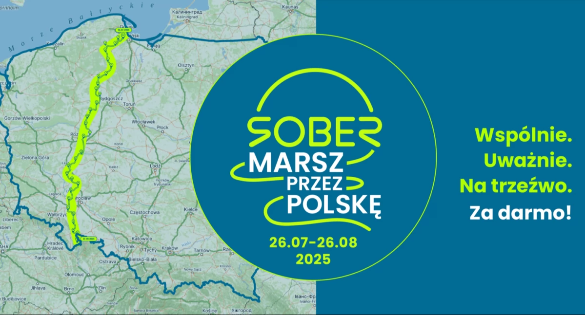Marsz Sober - w duchu trzeźwości przez Polskę. Wyrusz w drogę i odpocznij od alkoholu i innych używek