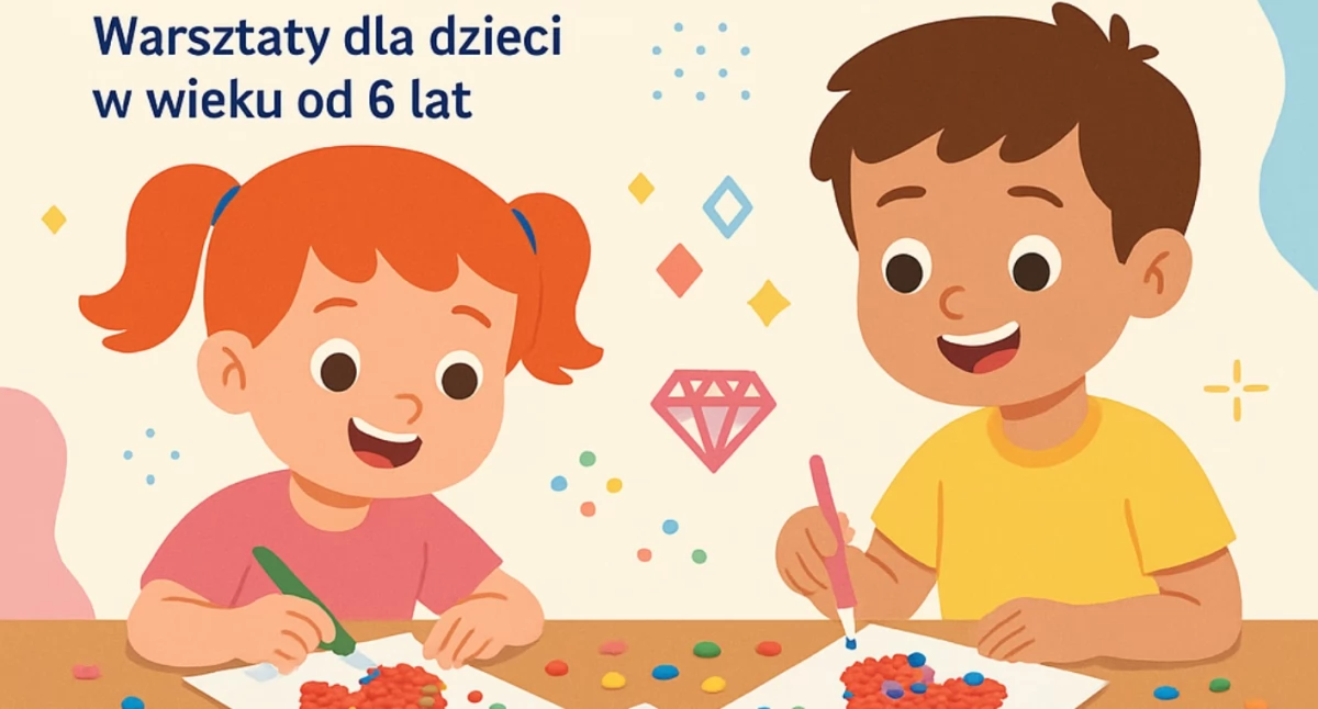 Kreatywne wakacje w Somoninie. Haft diamentowy dla małych artystów