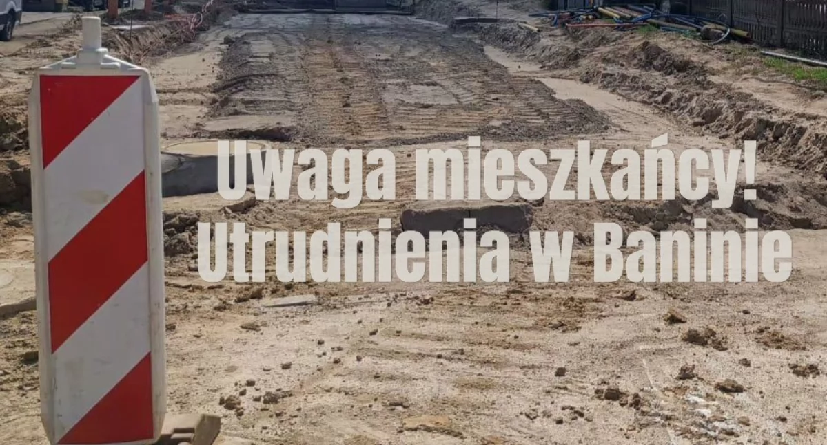 Nowa nawierzchnia w Baninie. Kierowcy muszą liczyć się z utrudnieniami