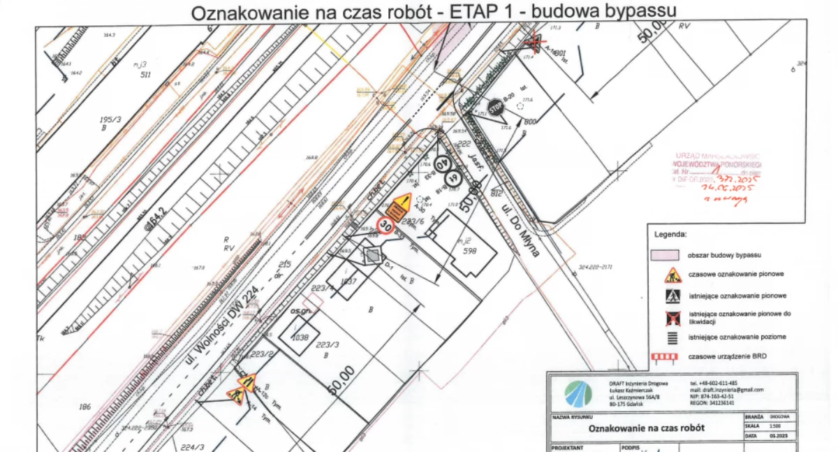 Somonino: rusza czasowa organizacja ruchu przy wiadukcie nad LK201