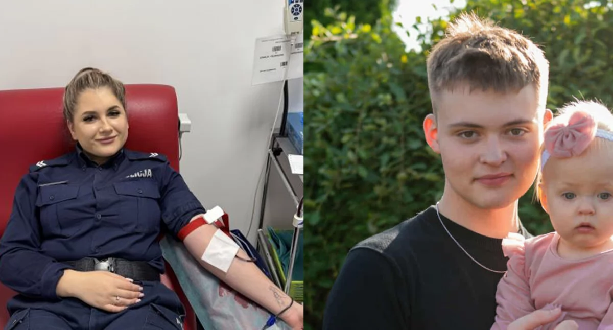 Kartuscy policjanci oddali krew dla 19-letniego Grzesia. Młody chłopak walczy o sprawność po poważnym wypadku