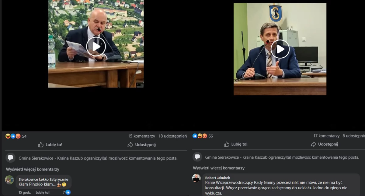 Gminna debata z kneblem?  Sierakowice blokują głos internautów