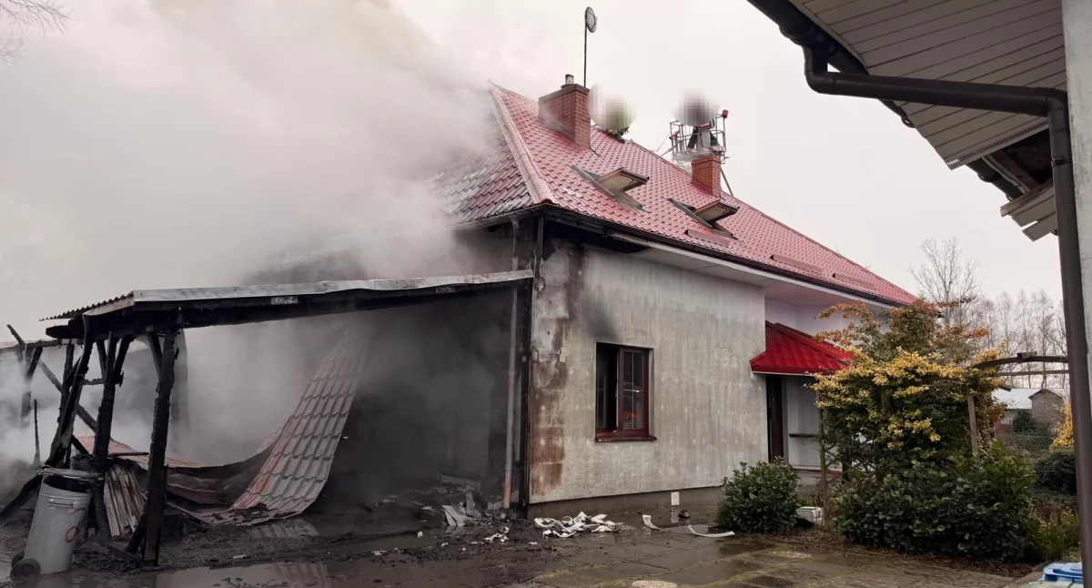 Kawle Dolne. Pożar budynku mieszkalnego