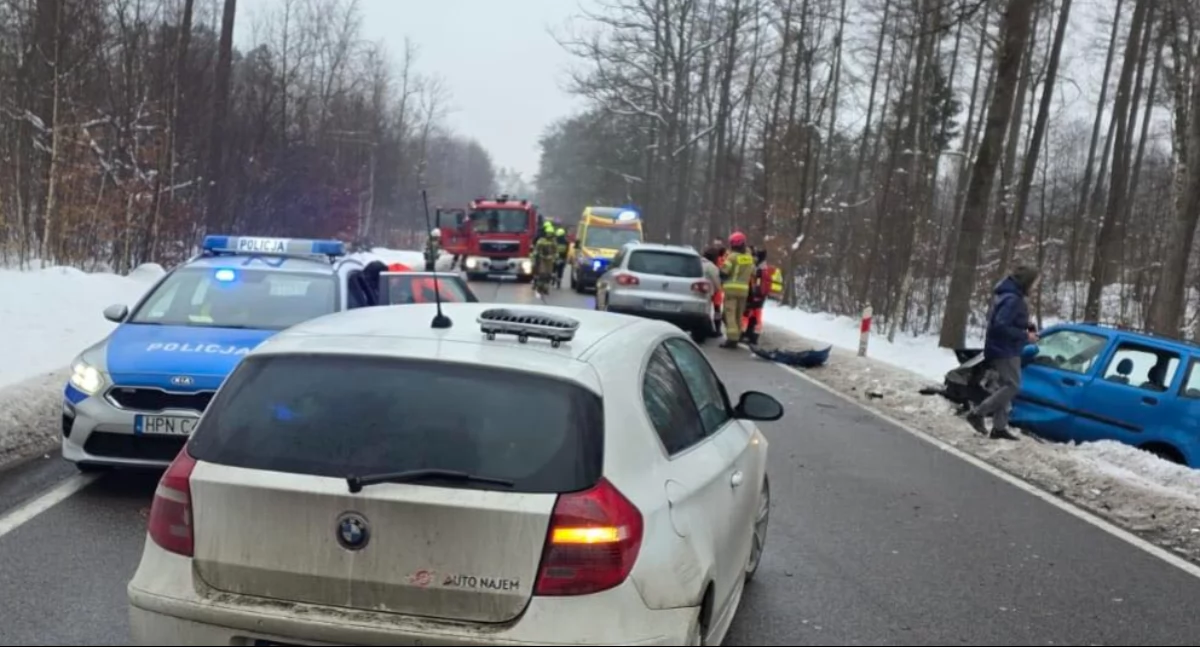 19-latek BMW spowodował kolizję na K20 - był pijany