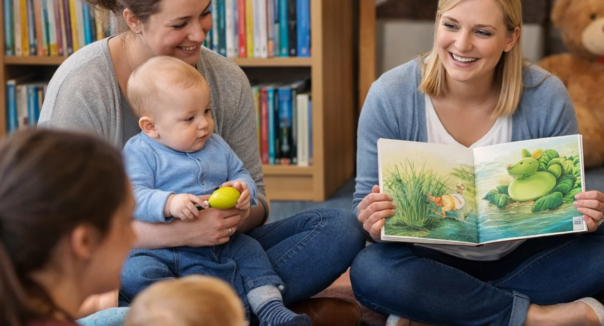 Muzyczne hop do bajki! Poranek z książką i dźwiękiem w bibliotece w Stężycy