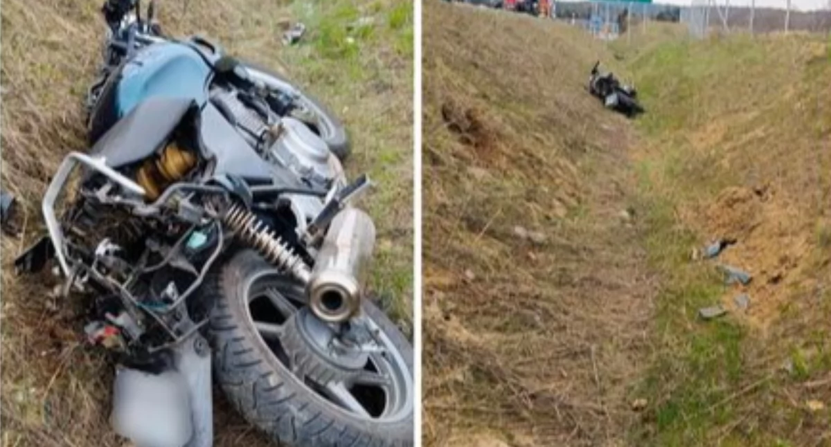 Wypadek w Glinczu. Motocyklista z zakazem prowadzenia uderzył w barierki