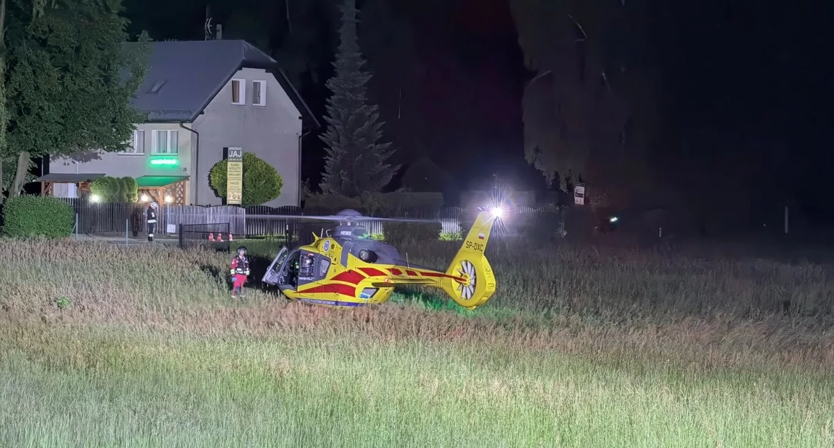 Poważny wypadek w Pałubicach. 16-letni motocyklista trafił do szpitala śmigłowcem LPR