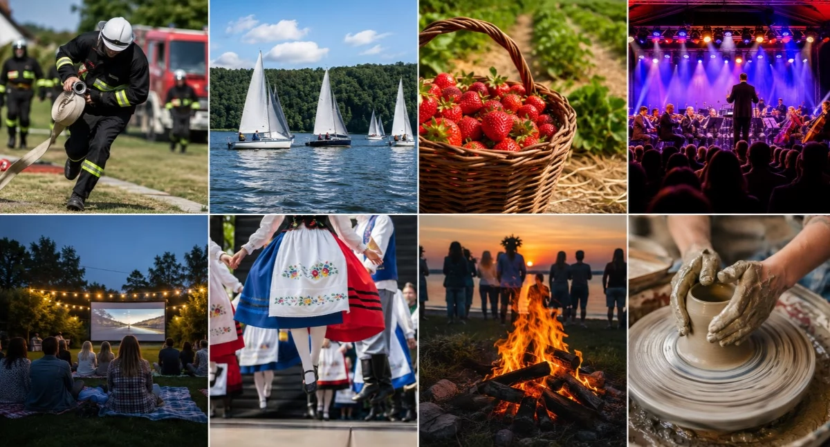 Weekend z Truskawkobraniem, koncertami, strażackimi zmaganiami i sobótkami