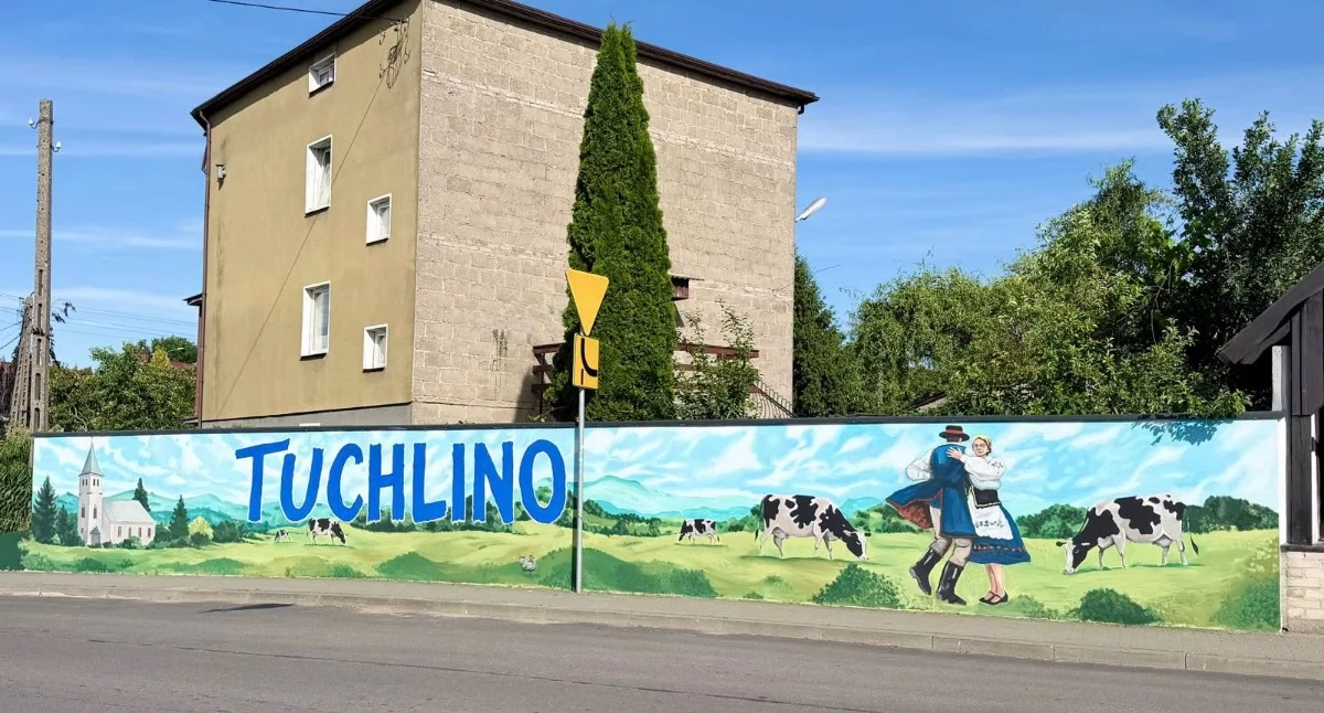 Tuchlino ma nową wizytówkę. Przy głównej drodze powstał wyjątkowy mural