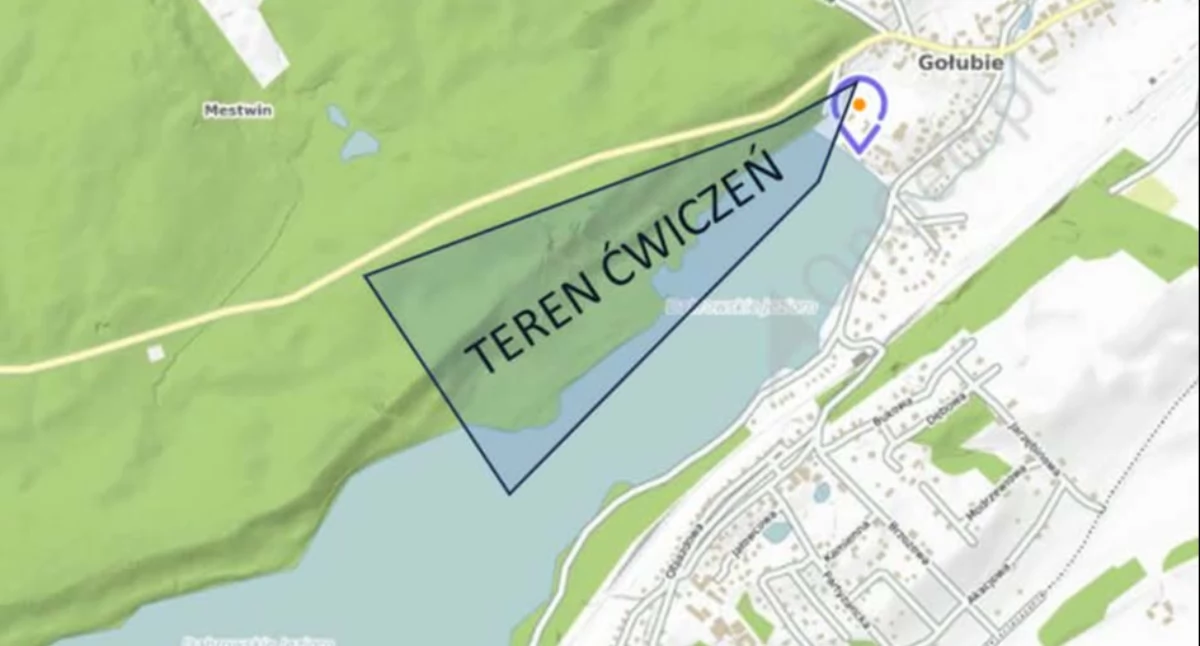Ćwiczenia strażaków w Gołubiu. Mieszkańcy i turyści proszeni o omijanie wyznaczonego terenu