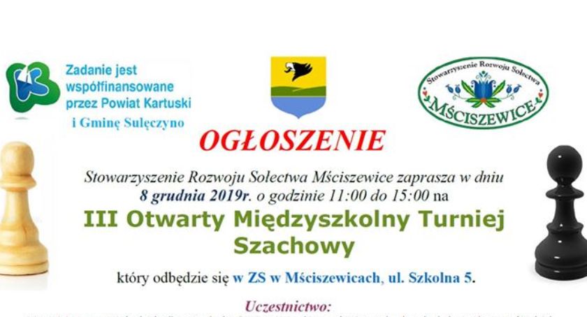 III Otwarty Międzyszkolny Turniej Szachowy w Mściszewicach