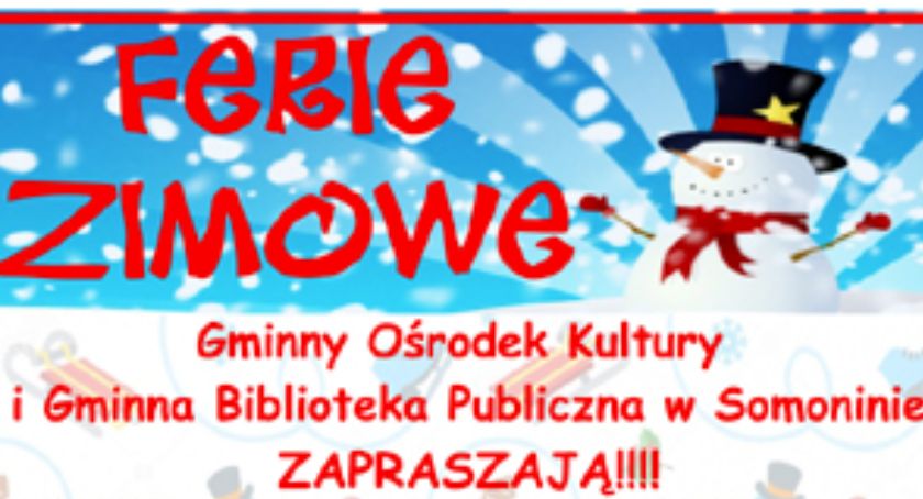 Ferie zimowe 2020 w gminie Somonino 