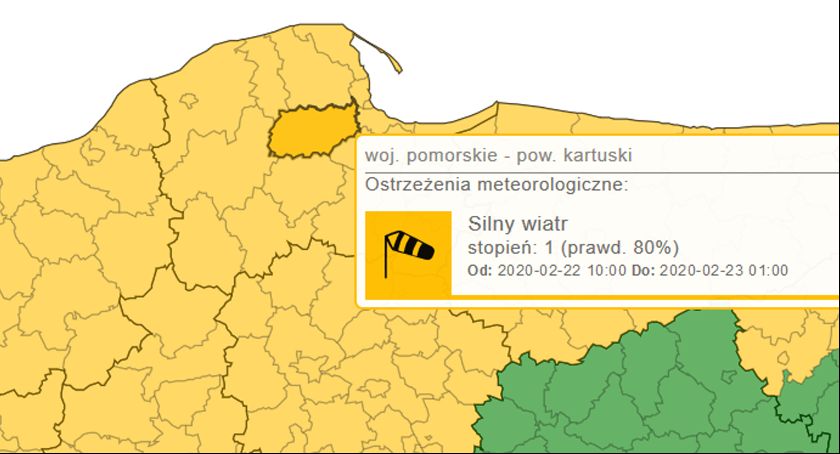 Wydano ostrzeżenia przed silnym wiatrem
